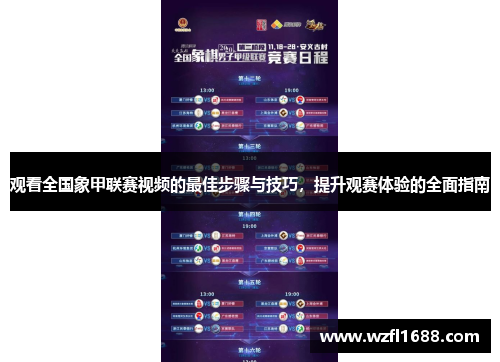 观看全国象甲联赛视频的最佳步骤与技巧,提升观赛体验的全面指南 观看全国象甲联赛视频的最佳步骤与技巧,提升观赛体验的全面指南